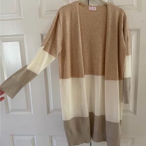 Pink Lily Neutral Tone Cardigan